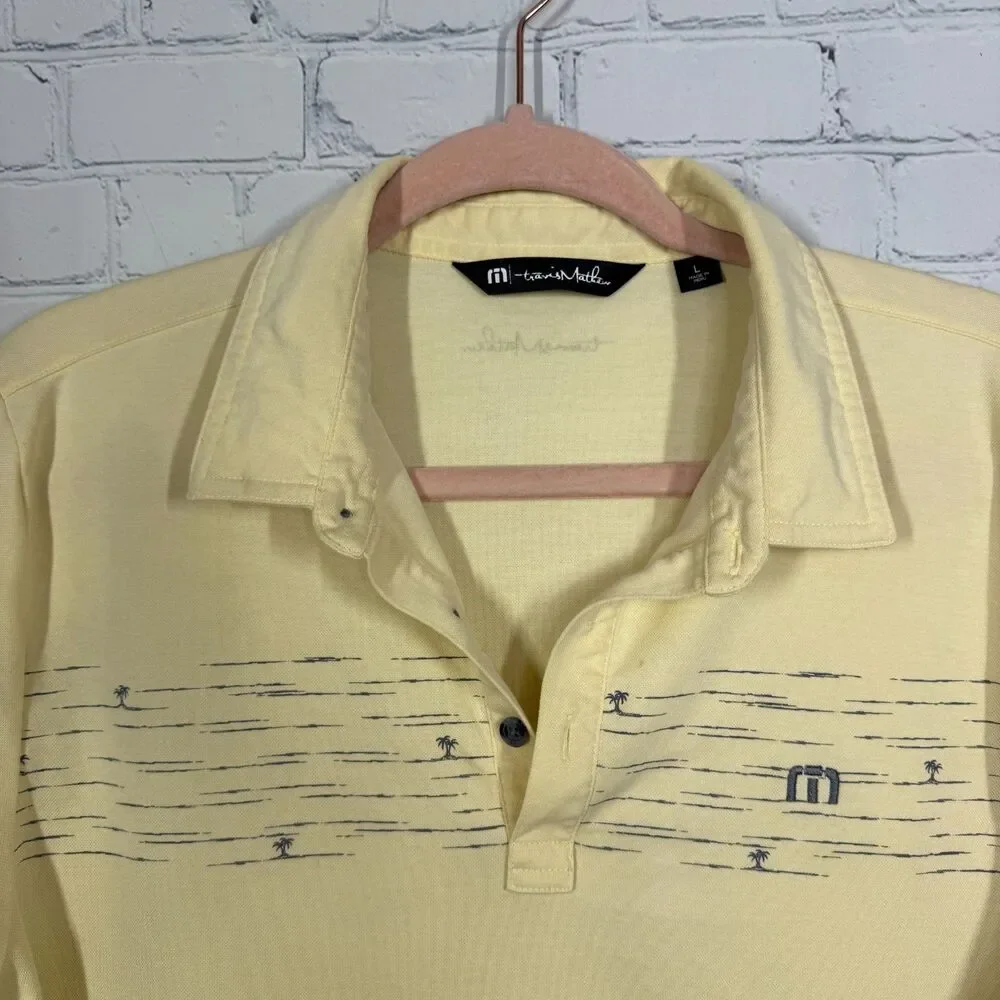 Travis Mathew Polo Shirt Mens Large Athletic Shortt Sleeve Golf Preppy Set of 2